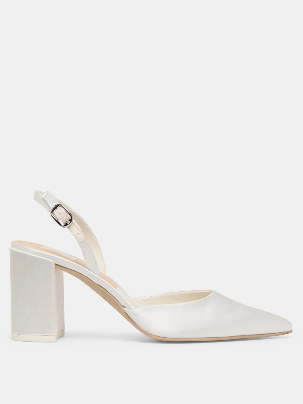 NWT Dolce Vita Carel High Heels in True White Satin size 5